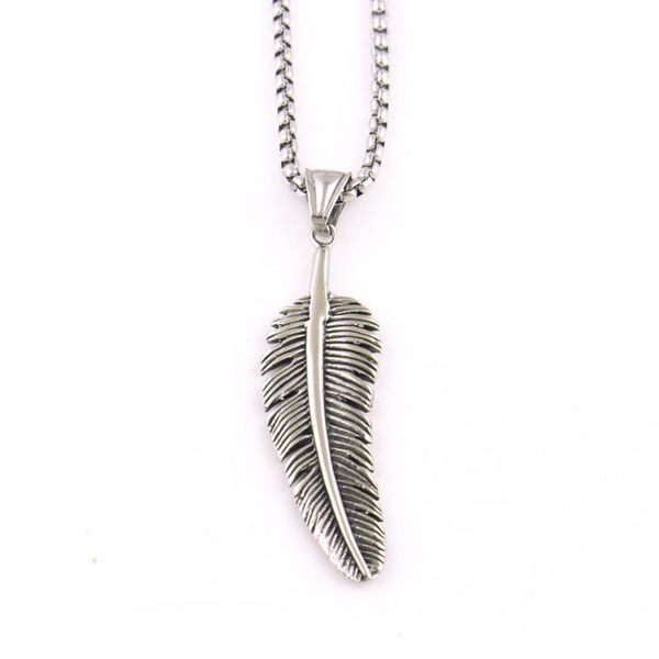 pendant necklaces necklace for women men lover feather design trendy box chain couple choose gift stainless steel provide drop, Silver
pendant necklaces necklace for women men lover feather design trendy box chain couple choose gift stainless steel provide drop, Silver