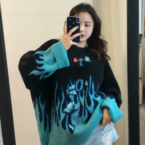 women's sweaters autumn embroidery butterfly knitted sweater o-neck long sleeve pullover female winter casual loose lady clothes, White;black
women's sweaters autumn embroidery butterfly knitted sweater o-neck long sleeve pullover female winter casual loose lady clothes, White;black