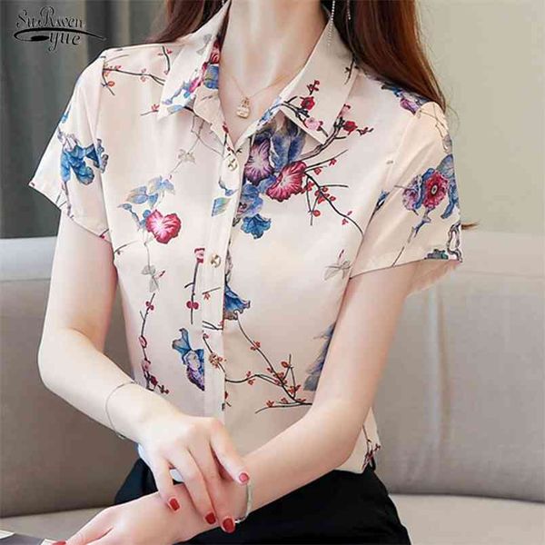 blusas blouse women short sleeve vintage blouses chic silk shirt korean print turn down collar office lady clothing 10072 210421, White
blusas blouse women short sleeve vintage blouses chic silk shirt korean print turn down collar office lady clothing 10072 210421, White