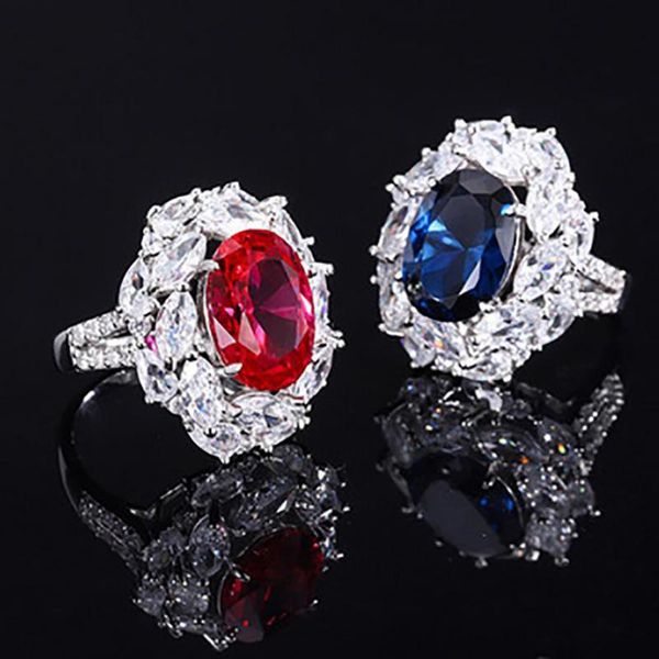 cluster rings luxury 100% 925 sterling silver 10*14mm oval ruby sapphire gemstone for women charms party wedding ring fine jewelry gift, Golden;silver
cluster rings luxury 100% 925 sterling silver 10*14mm oval ruby sapphire gemstone for women charms party wedding ring fine jewelry gift, Golden;silver