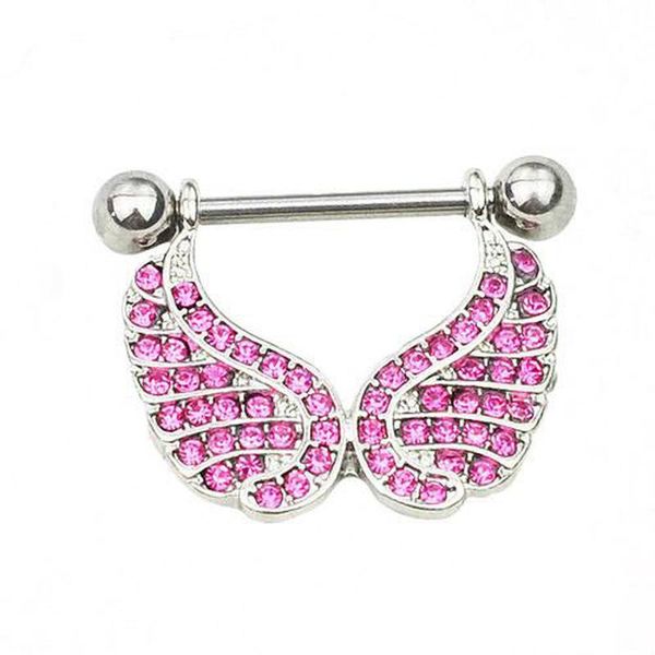 2021 d0663 (1 color ) nice wing style nipple ring piercing jewelry 10 pcs pink color stone drop piercing body jewelry shipping, Silver
2021 d0663 (1 color ) nice wing style nipple ring piercing jewelry 10 pcs pink color stone drop piercing body jewelry shipping, Silver