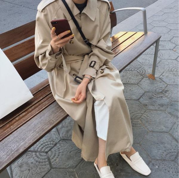 women's trench coats british double breasted oversized long coat women windbreaker fashion female turn-down collar overcoats mt204, Tan;black
women's trench coats british double breasted oversized long coat women windbreaker fashion female turn-down collar overcoats mt204, Tan;black