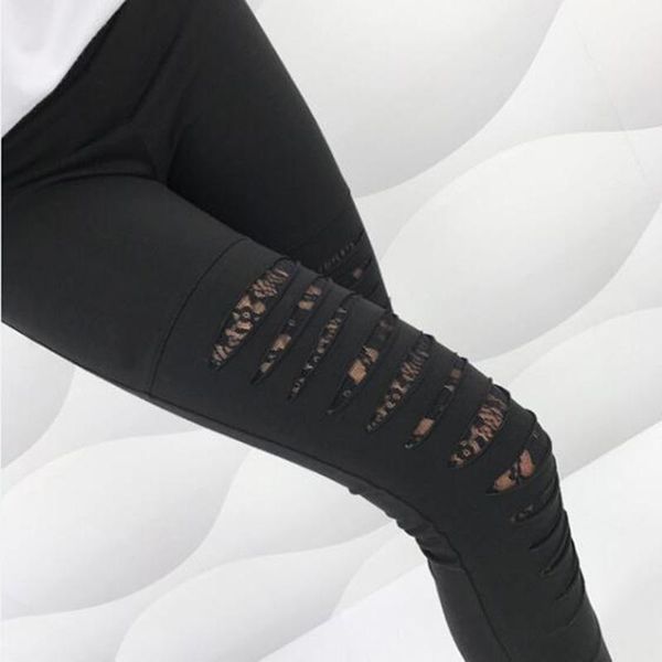 women's pants & capris summer holes leggings women solid workout mujer high waist lace decoration leggins, Black;white
women's pants & capris summer holes leggings women solid workout mujer high waist lace decoration leggins, Black;white