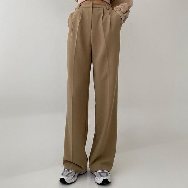 women's pants & capris women khaki high waist straight wide leg loose thin full length trousers 2021 autumn casual office lady suit pan, Black;white
women's pants & capris women khaki high waist straight wide leg loose thin full length trousers 2021 autumn casual office lady suit pan, Black;white