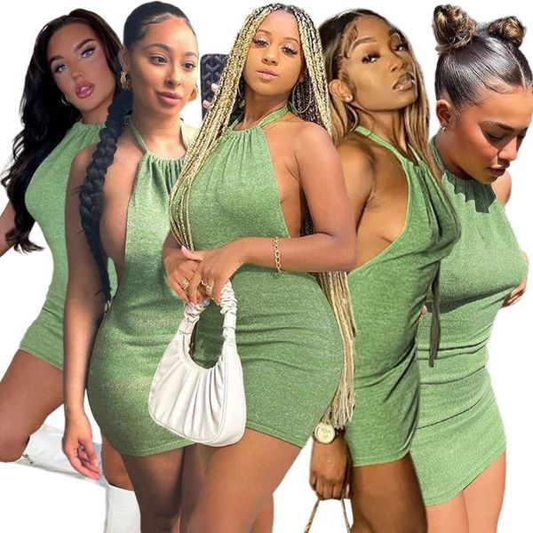 casual dresses casaul women dress halter backless sleeveless solid color streetwear party night clubwear summer clothes for outfit, Black;gray
casual dresses casaul women dress halter backless sleeveless solid color streetwear party night clubwear summer clothes for outfit, Black;gray