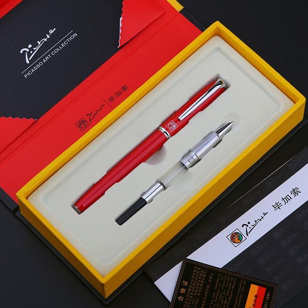 fountain pens picasso pimio m68 luxury red and silver clip roller ball pen + 0.38mm extra fine nib with original gift case
fountain pens picasso pimio m68 luxury red and silver clip roller ball pen + 0.38mm extra fine nib with original gift case