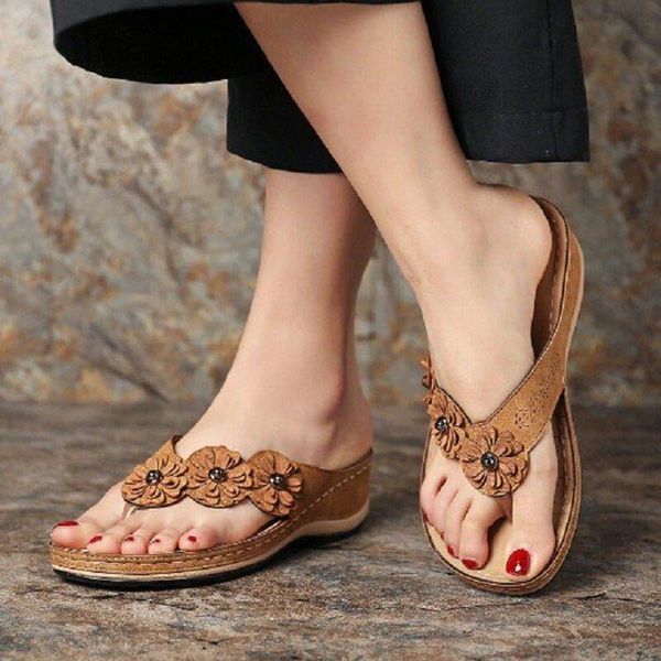 slippers women open toe wedge flip flops comfortable walking slides flower slip on sandal outdoor breathable shoes, Black
slippers women open toe wedge flip flops comfortable walking slides flower slip on sandal outdoor breathable shoes, Black