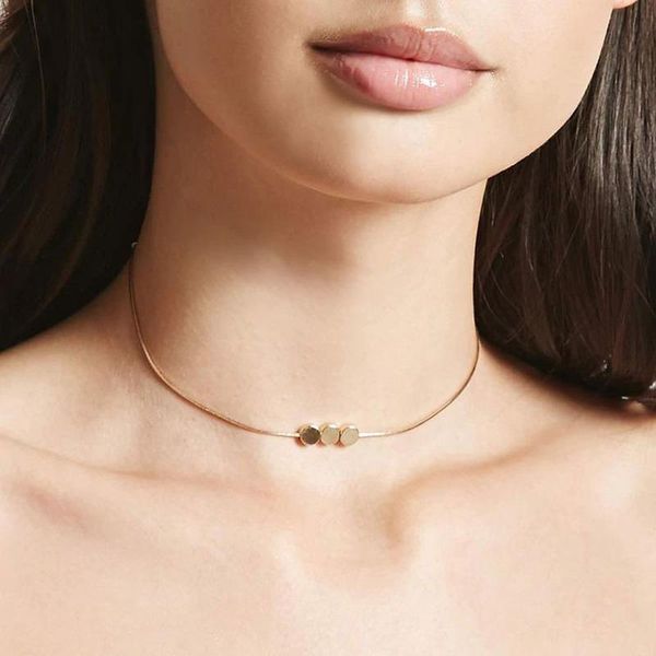 chains geometric necklace woman round necklaces women simple fashion charms clavicle chain gold color european vintage alloy collares, Silver
chains geometric necklace woman round necklaces women simple fashion charms clavicle chain gold color european vintage alloy collares, Silver