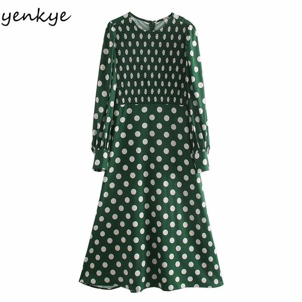casual dresses vintage green polka dot midi dress women o neck long sleeve a-line female spring autumn vestido, Black;gray
casual dresses vintage green polka dot midi dress women o neck long sleeve a-line female spring autumn vestido, Black;gray