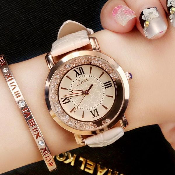 wristwatches fashion casual women watches ladies leather crystal quartz watch small dial elegant female clock relogio feminino montre femme, Slivery;brown
wristwatches fashion casual women watches ladies leather crystal quartz watch small dial elegant female clock relogio feminino montre femme, Slivery;brown