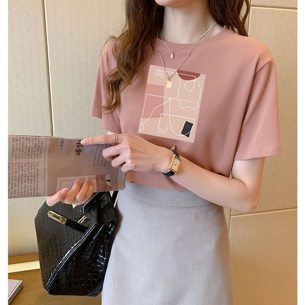 simple harajuku cotton t-shirt women short sleeve student half summer loose preppy style tees ins 210517, White
simple harajuku cotton t-shirt women short sleeve student half summer loose preppy style tees ins 210517, White