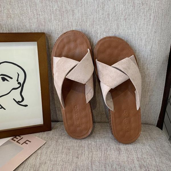 slippers women's 2021 summer korean flat bottom cross open toe wear all kinds of soft women, Black
slippers women's 2021 summer korean flat bottom cross open toe wear all kinds of soft women, Black