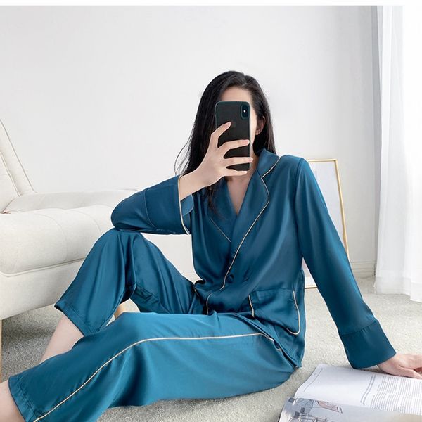 2021julys song 2 pieces faux silk satin pajamas set autumn women sleepwear long sleeve short sleeve nightgown female ladies pyjamas, Black;red
2021julys song 2 pieces faux silk satin pajamas set autumn women sleepwear long sleeve short sleeve nightgown female ladies pyjamas, Black;red
