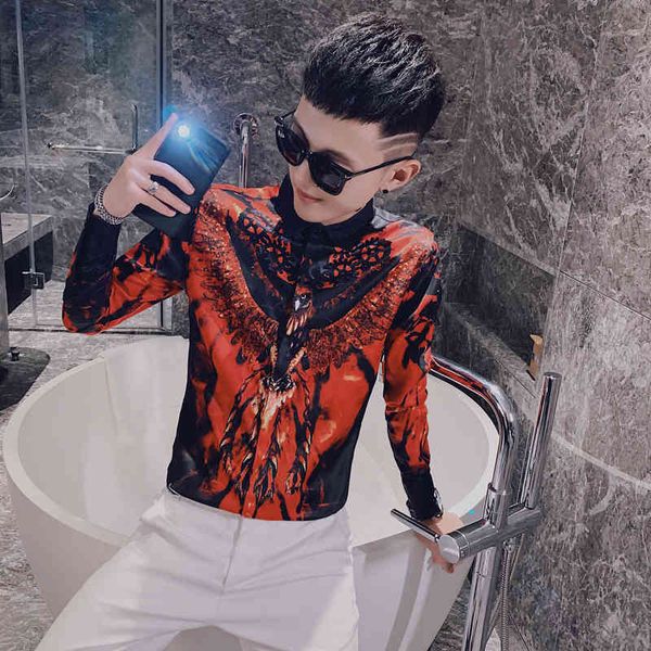 men's casual shirts moda primavera nova manga longa camisas florais para roupas masculinas simples todo o jogo fino ajuste streetwear c, White;black
men's casual shirts moda primavera nova manga longa camisas florais para roupas masculinas simples todo o jogo fino ajuste streetwear c, White;black