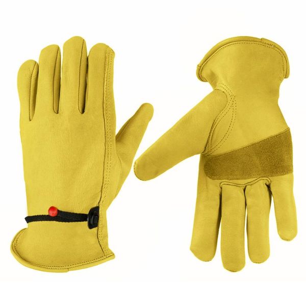 cowhide leather work safe gloves for garden motorcycle cycling welding protection workshops non-slip wear-resisting fit porter, Black
cowhide leather work safe gloves for garden motorcycle cycling welding protection workshops non-slip wear-resisting fit porter, Black