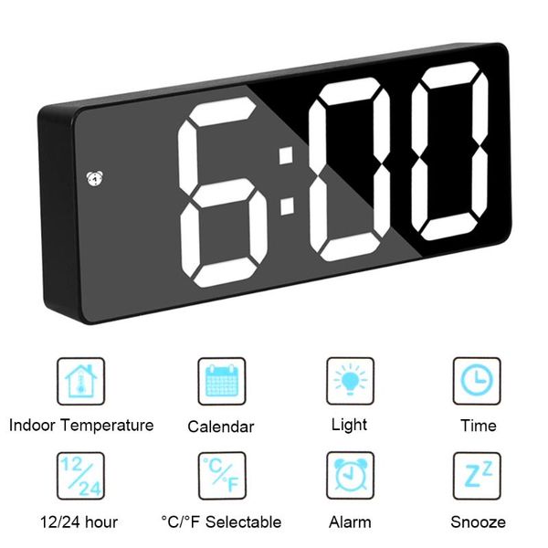 other clocks & accessories bedside voice control led digital clock snooze time temperature display acrylic/mirror alarm
other clocks & accessories bedside voice control led digital clock snooze time temperature display acrylic/mirror alarm