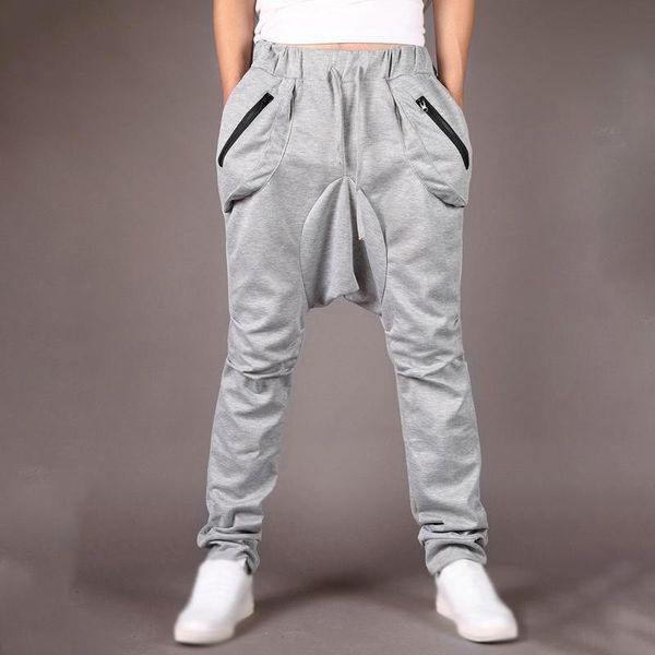 men's pants trousers sports low waist dance loose fit bottoms zipper baggy pure color high pocket, Black
men's pants trousers sports low waist dance loose fit bottoms zipper baggy pure color high pocket, Black