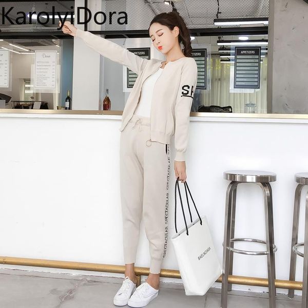 two piece dress 2021 spring and autumn fashion knit sweater sports suit women's cardigan thin casual pants sets of tide, White
two piece dress 2021 spring and autumn fashion knit sweater sports suit women's cardigan thin casual pants sets of tide, White