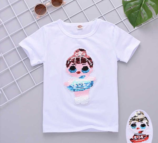 est summer cotton kids girls t shirt tees casual fashion short sleeve change color sequin t-shirt children clothes girl 210713, Black
est summer cotton kids girls t shirt tees casual fashion short sleeve change color sequin t-shirt children clothes girl 210713, Black