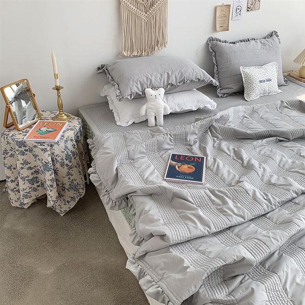princess style gray air conditioned washable comforter spleep students dormitory lightweight duvet solid color summer quilt comforters & set
princess style gray air conditioned washable comforter spleep students dormitory lightweight duvet solid color summer quilt comforters & set