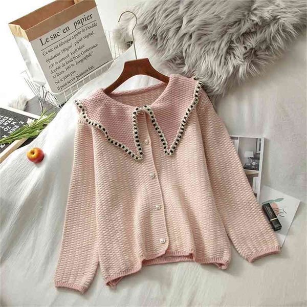 korobov sweet peter pan collar women cardigans korean single breasted long sleeve sueter mujer autumn winter chic sweaters 210430, White
korobov sweet peter pan collar women cardigans korean single breasted long sleeve sueter mujer autumn winter chic sweaters 210430, White