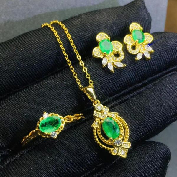 retro luxury goldfish natural green emerald jewelry sets gemstone ring pendant earrings 925 silver women bracelet, & necklace, Black
retro luxury goldfish natural green emerald jewelry sets gemstone ring pendant earrings 925 silver women bracelet, & necklace, Black