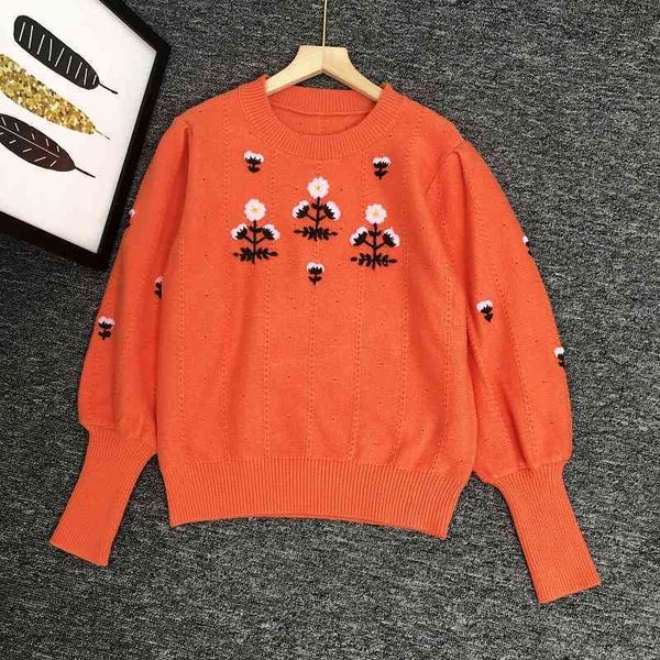 70% off g 2021 autumn winter new women's wear round neck long sleeve lantern sleeve contrast flower embroidery loose knit pullover, White;black
70% off g 2021 autumn winter new women's wear round neck long sleeve lantern sleeve contrast flower embroidery loose knit pullover, White;black