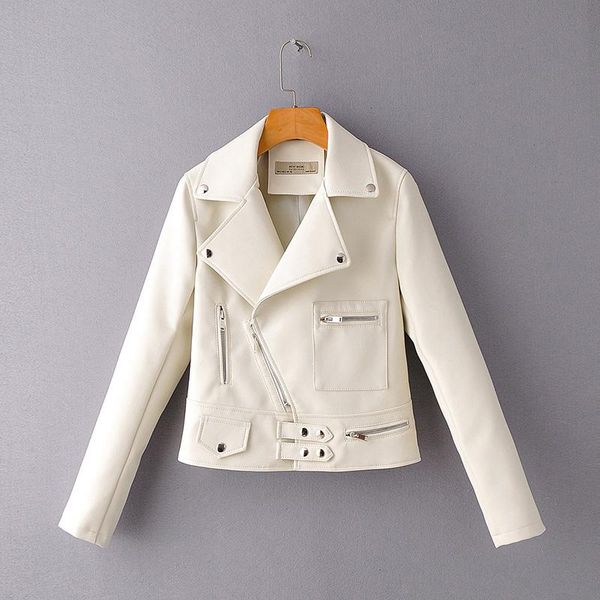 women's leather & faux pu jackets 2021 classic jacket women moto biker coat short rivet white female streetwear fashion outerwear, Black
women's leather & faux pu jackets 2021 classic jacket women moto biker coat short rivet white female streetwear fashion outerwear, Black