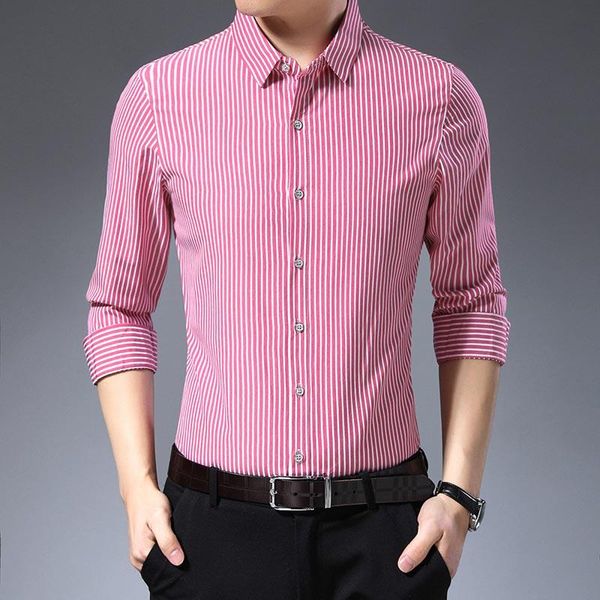 men's casual shirts 2021 brand long sleeve men social shirt spring streetwear striped dress mens slim regular fit clothes fashions, White;black
men's casual shirts 2021 brand long sleeve men social shirt spring streetwear striped dress mens slim regular fit clothes fashions, White;black