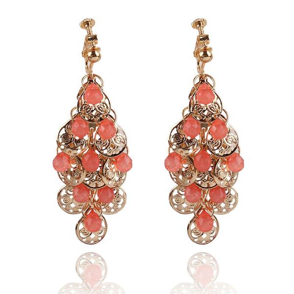 clip-on & screw back bohemia ethnic multilayer coral teardrop beads hollow stampings clip on earrings elegant pierced and non for women part, Silver
clip-on & screw back bohemia ethnic multilayer coral teardrop beads hollow stampings clip on earrings elegant pierced and non for women part, Silver