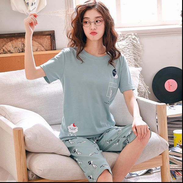 calf length pants short womens sleepwears sleeve pajamas sets cotton nightwear plus size cartoon pyjamas women summer sleepwear 2pcs, Black;red
calf length pants short womens sleepwears sleeve pajamas sets cotton nightwear plus size cartoon pyjamas women summer sleepwear 2pcs, Black;red