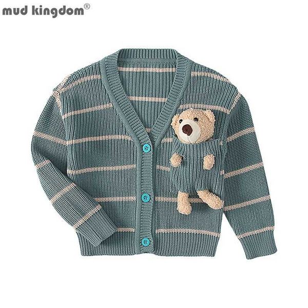 mudkingdom girls boys knit cardigan sweater with bear doll fashion stripe soft coats ribbed v-neck outerwear for kids clothes y1024, Blue
mudkingdom girls boys knit cardigan sweater with bear doll fashion stripe soft coats ribbed v-neck outerwear for kids clothes y1024, Blue
