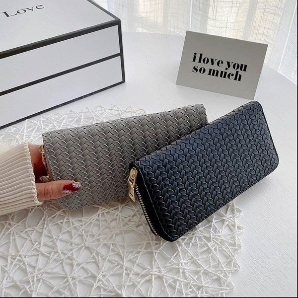 women weave wallet wrist handle phone case long section money pocket pouch handbag purse card holder, Red;black
women weave wallet wrist handle phone case long section money pocket pouch handbag purse card holder, Red;black