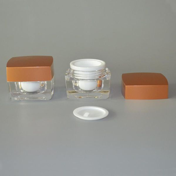 storage bottles & jars 10pcs 10g squarejar golden lid sub bottle cream container cosmetic packaging can print logo
storage bottles & jars 10pcs 10g squarejar golden lid sub bottle cream container cosmetic packaging can print logo