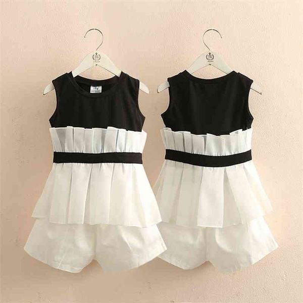 casual 3 4 6 8 10 12 years white black patchwork chiffon baby kids girls summer sleeveless vest + shorts 2 pcs clothing set 210414
casual 3 4 6 8 10 12 years white black patchwork chiffon baby kids girls summer sleeveless vest + shorts 2 pcs clothing set 210414