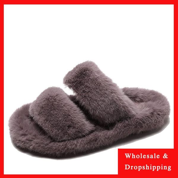 women fur slippers winter slides fluffy furry sandals woman flip flops home ladies plush shoes, Black
women fur slippers winter slides fluffy furry sandals woman flip flops home ladies plush shoes, Black