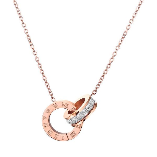 pendant necklaces titanium steel roman numeral pendants for women double loop cubic zircon designer clavicle choker necklace, Silver
pendant necklaces titanium steel roman numeral pendants for women double loop cubic zircon designer clavicle choker necklace, Silver