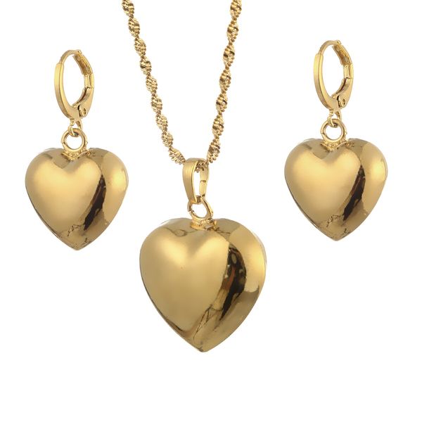 glossy heart pendant necklaces gold color wedding jewelry sets for women girls, Slivery;golden
glossy heart pendant necklaces gold color wedding jewelry sets for women girls, Slivery;golden