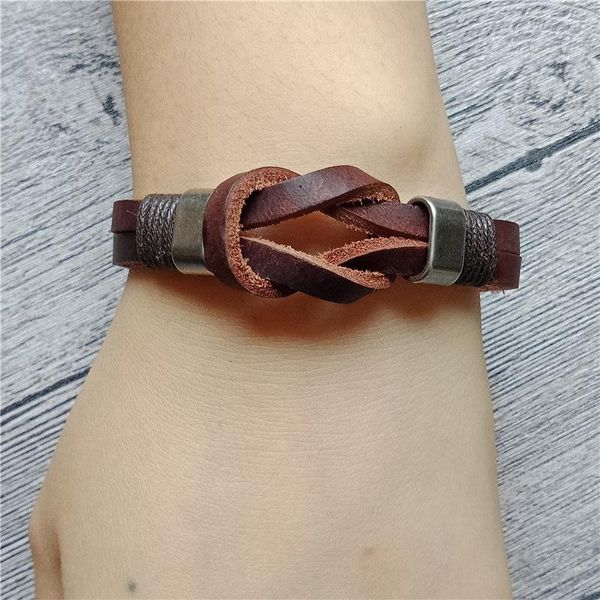 charm bracelets vintage bracelet men women 100% leather bowknot wrap wristband jewelry black brown punk christmas gift, Golden;silver
charm bracelets vintage bracelet men women 100% leather bowknot wrap wristband jewelry black brown punk christmas gift, Golden;silver