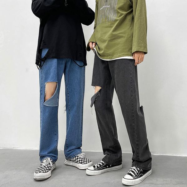summer ripped jeans mens fashion retro casual wide-leg jeans men streetwear korean loose hip-hop straight denim trousers mens, Blue
summer ripped jeans mens fashion retro casual wide-leg jeans men streetwear korean loose hip-hop straight denim trousers mens, Blue