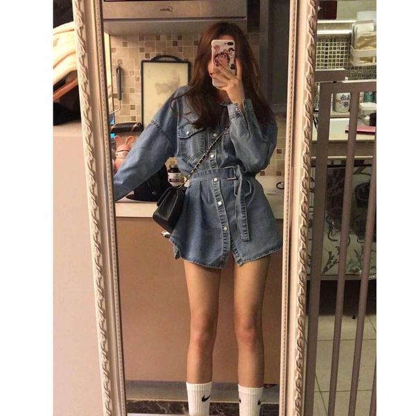 women's jackets denim outerwear spring 2021 loose korean style street fried and autumn ins, Black;brown
women's jackets denim outerwear spring 2021 loose korean style street fried and autumn ins, Black;brown