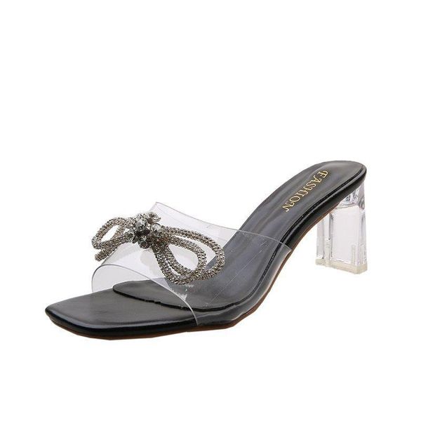 slippers transparent thick heel women summer fashion outer wear 2021 korean foreign trade high sandals, Black
slippers transparent thick heel women summer fashion outer wear 2021 korean foreign trade high sandals, Black