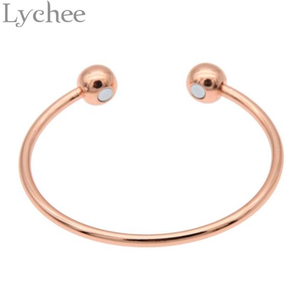 link, chain lychee vintage gold silver color pure copper magnetic health energy bangle bracelet healing jewelry for men women, Black
link, chain lychee vintage gold silver color pure copper magnetic health energy bangle bracelet healing jewelry for men women, Black