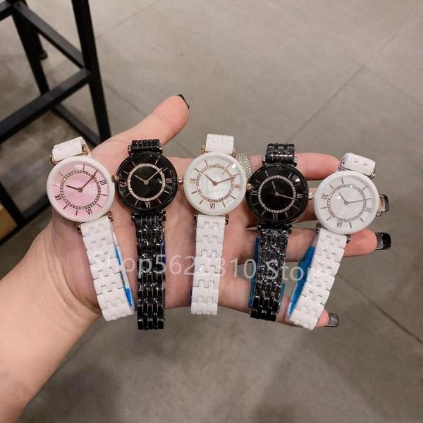 wristwatches stainless steel quartz wrist watch ladies dress white black ceramic classic roman number dial watches 32mm, Slivery;brown
wristwatches stainless steel quartz wrist watch ladies dress white black ceramic classic roman number dial watches 32mm, Slivery;brown
