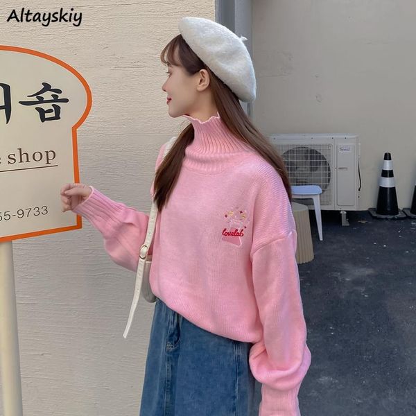 pink sweaters women embroidery spring autumn japanese style kawaii loose college harajuku female pullovers leisure soft women's, White;black
pink sweaters women embroidery spring autumn japanese style kawaii loose college harajuku female pullovers leisure soft women's, White;black