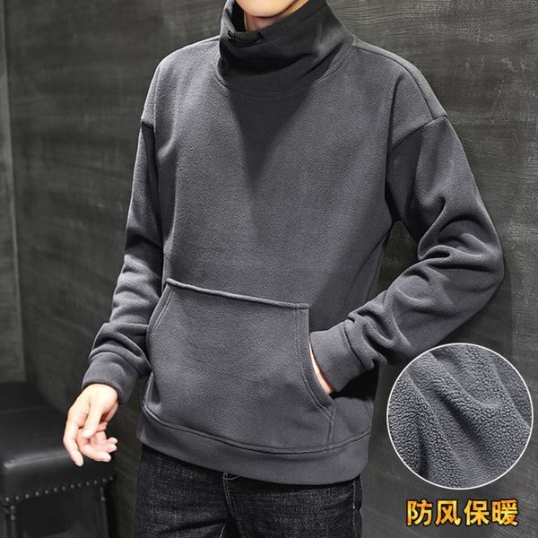 2021 new style men's solid color pullover autumn and winter plush hoodie white sweater print, Black
2021 new style men's solid color pullover autumn and winter plush hoodie white sweater print, Black