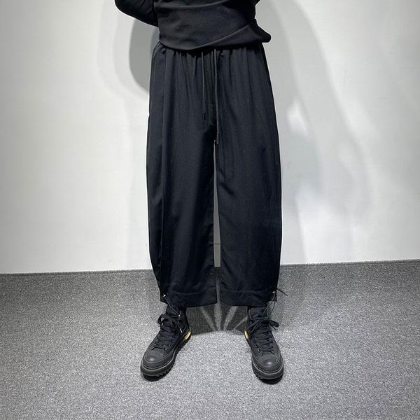 men's pants men straight trousers spring and autumn black tie leg rope design fashion trend casual loose large size
men's pants men straight trousers spring and autumn black tie leg rope design fashion trend casual loose large size