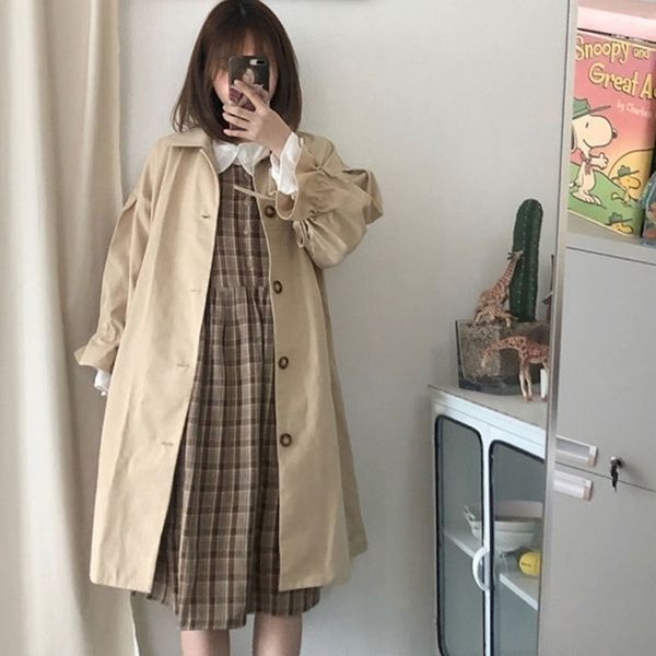 windbreaker women's medium length 2021 spring and autumn new korean loose student sleeve lace up college style versatile coat, Black
windbreaker women's medium length 2021 spring and autumn new korean loose student sleeve lace up college style versatile coat, Black