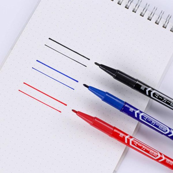 double-tip marker pens waterproof ink thin nib oily pen extra-fine hook line signature refills, Black;red
double-tip marker pens waterproof ink thin nib oily pen extra-fine hook line signature refills, Black;red