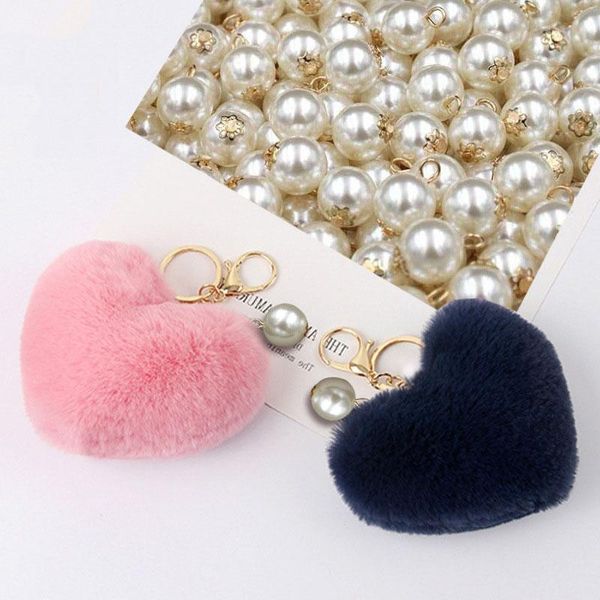 keychains ladies key ring backpack pendant bag decoration heart-shaped pearl plush ball keychain metal circle small jewelry, Silver
keychains ladies key ring backpack pendant bag decoration heart-shaped pearl plush ball keychain metal circle small jewelry, Silver